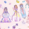 thumbnail image 4 of Lindas pegatinas artesanales hechas a mano DIY para mujeres, pegatinas de personajes de colores para niños, suministros de oficina de China, perfecto para Scrapboo, 4 of 5