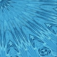thumbnail image 1 of Ahgly Company Machine Washable Indoor Square Transitional Neon Blue Area Rugs, 4' Square, 1 of 7