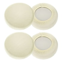 Uxcell 4 Pack Stool Covers Round, 16-20 Inch Bar Stool Covers Washable Dustproof Slipcover Seat Cushion with Elastic for Bar Kitchen Living Room Decor, Cream White