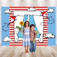 6x4Ft Cartoon Window Backdrops for Photography Kids Birthday Party