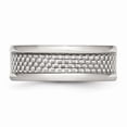 thumbnail image 3 of White Stainless Steel Ring Band Wedding Grey Carbon Fiber, 3 of 6