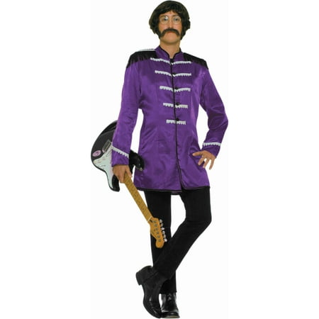 Mens Purple 60s British Explosion Beatles Sgt Peppers Band Jacket Costume 42-44