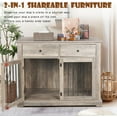 thumbnail image 2 of Vitesse 44 inch Large Dog Crate Furniture, Wooden Dog Kennel End Table with Storage Drawers, Decorative Pet Crates Dog House Indoor for Dogs, 2 of 7