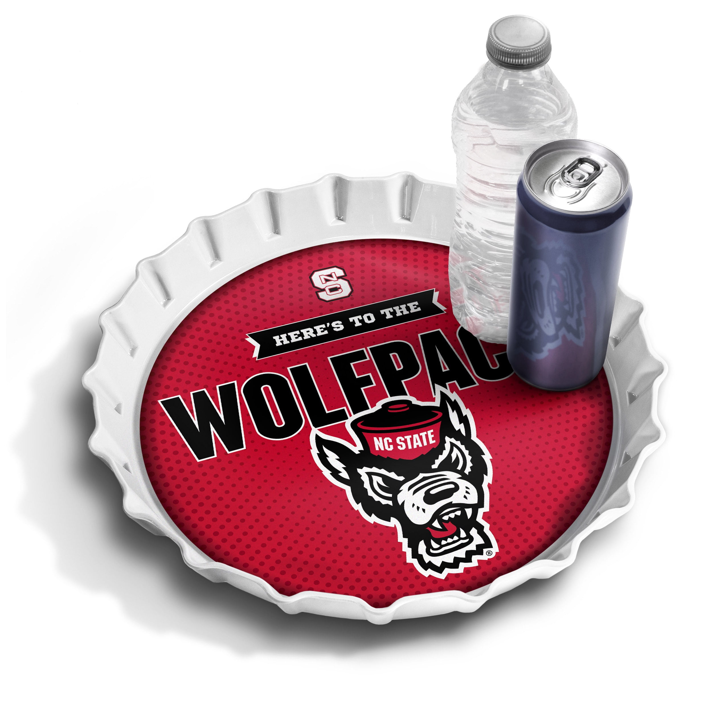 YouTheFan NCAA NC State Wolfpack Bottle Cap Serving Tray