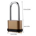 thumbnail image 3 of Sturdy Solid Alloy Combination Padlock with Dials Code Hardened Steel Shackles for Cut Resistance Safeguarding, 3 of 4