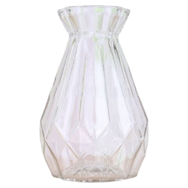 Toystoory Florero de cristal en miniatura para casa de muñecas, decoración elegante para regalo del hogar, florero de cristal artístico Artesanía Color transparente