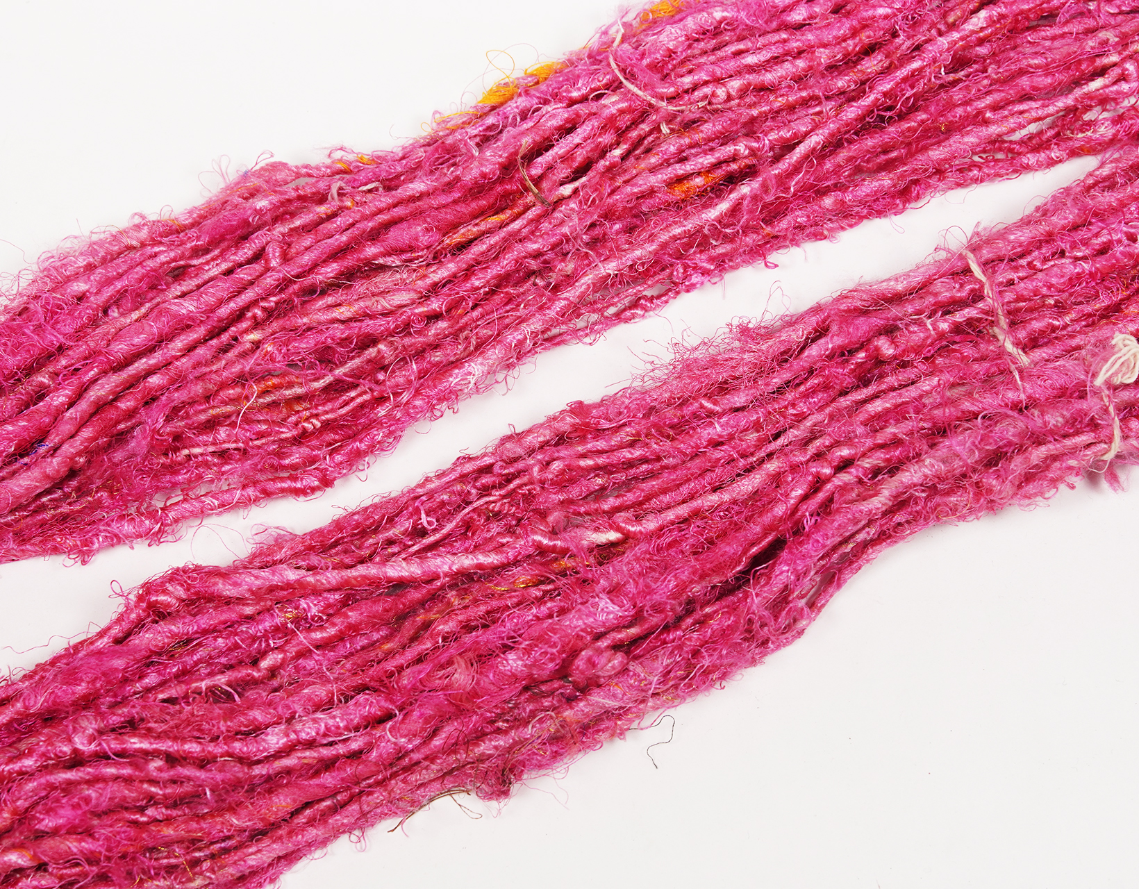 Vintageandyou 300g Recycled Banana Silk Yarn Skein - Pack of 3 | Natural Color Hand-Spun Viscose Banana Fiber Yarns for Knitting, Art Weaving & DIY Crafts - Soft Textured Yarn (Natural)