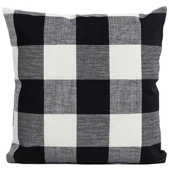 VerPetridure Plaid Pillowcase Black Lattice Sofa Bed Home Decor Pillow Case Cushion Cover