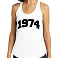 thumbnail image 2 of 1974 College Style Tank Top Fitted Racerback Women's Small White, 2 of 5