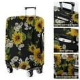 thumbnail image 5 of Black Sunflower White Daisy Pattern Luggage Cover Fashion Suitcase Cover Baggage Covers Fit 25-28 Inch Luggage (Go Travel), 5 of 5