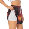 thumbnail image 2 of Bixox Women's Sunset Western Desert Cowboy pattern 2 in 1 Running Shorts - Lightweight Athletic Workout Gym Yoga Shorts Liner with Pockets - Medium, 2 of 5