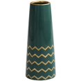 thumbnail image 1 of Florero 24,5cm Cerámica Oro Verde Diseño Grande Vaso Decorativo ER, 1 of 5