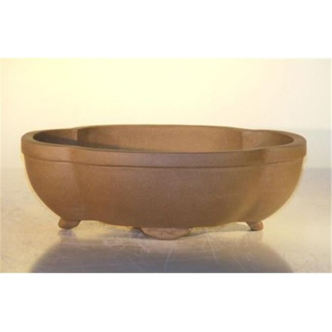 Bonsai Boy L315 6.5 x 4.5 x 2.125 in. Unglazed Ceramic Bonsai Pot&