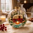 thumbnail image 4 of Clearance Christmas Story Ornament Glowing Ball Hanging, Light-up Sea Glass Decorations, Miniature Christmas Scene in Clear Acrylic Ball, Xmas Tree Ornament for Home, Holiday, 4 of 7