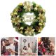 thumbnail image 1 of Bolas de Navidad Guirnaldas Colgantes Adornos de corona para colgar en la puerta (30 cm de oro) JShteea Libre de BPA, 1 of 8