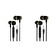 thumbnail image 3 of Matsuzay Tablet Laptop Auricular con cable Portátil Jogging Camping Viajar en la oreja Auriculares Escuchar música 3.5mm Ejercicio Auriculares Oro negro 2piezas, 3 of 6