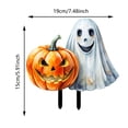 thumbnail image 2 of Spooky Halloween Lawn Stake Decor, Waterproof Pumpkin Ghost Sign, Outdoor Yard & Garden Halloween Ornaments, 2 of 3