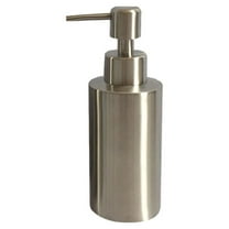 IDEANATEGRATE 1Pcs 304 Stainless Steel Silver Cylindrical Soap Dispenser for Kitchen and Bathroom 250ML