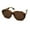 Tortoise Brown, variant on Womens Mod Thick Plastic Rectangular Chic Fashion Sunglasses Tortoise Brown