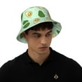 thumbnail image 6 of Daiia Avocado Pattern Bucket Hat - Trendy Cotton Sun Hat for Beach, Golf, Fishing - Fun Outdoor Vacation Boonie for Men and Women, 6 of 9