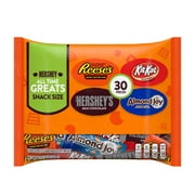 Hershey Assorted Chocolate Snack Size Candy, Variety Bag 15.57 oz, 30 Pieces
