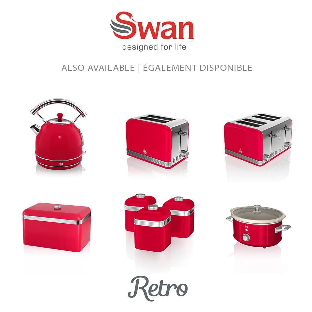 Toaster Set Swan Red Toaster Swan Retro Kitchen Triple Pack