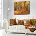 thumbnail image 2 of Designart Colorful Fall Forest with Fallen Leaves - Modern Forest Throw Pillow - 18x18, 2 of 4