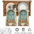 thumbnail image 5 of Country Flowers Kitchen Towels Set of 1, Farmhouse Floral Windows Pots Plants Absorbent Dish Towels for Kitchen, Microfiber Hand Towel, Quick Drying Tea Towel for Cleaning Decorative Dishcloths, 5 of 7