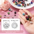 thumbnail image 2 of 150 Pcs 10mm Perlas de arcilla con strass para hacer joyería, perlas de bola de disco en bulk para pulsera, collar, arete, manualidades, decoración DIY, Blanco/Azul oscuro/Azul lago, 2 of 7
