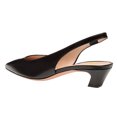 thumbnail image 4 of FSJ Women Classic Square Closed Toe Elastic Strap Slingback Pumps Chunky Block Low Heel Slip On Party Dressy Office Shoes Size 4 Black, 4 of 4