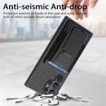 thumbnail image 4 of Wallet Case for Samsung Galaxy S21 Ultra Slim Protective Case with Credit Card Slots Hidden Kickstand Carbon Fiber Texture PU Leather Phone Cover for Samsung Galaxy S21 Ultra, Black, 4 of 10
