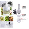 thumbnail image 4 of Food Chopper, Hand Chopper Dicer Easy to Clean, Manual Slap Vegetable Chopper Onion Cutter, Garlic Chopper Mincer, 4 of 4