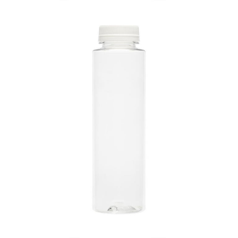 12 oz Square Clear Plastic Cold Pressed Juice Bottle - with Safety Cap - 2  x 2 x 6 1/2 - 100 count box