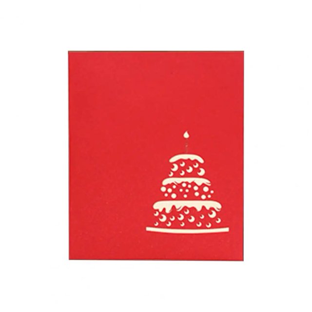Tarjeta de felicitación de Navidad útil tallada ligera TARJETA DE Feliz cumpleaños plegable tarjeta de felicitación de Festival postal