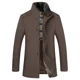 thumbnail image 4 of Chaqueta de lana de longitud media de invierno transfronteriza para hombre, con cuello alto y forro polar, estilo informal para negocios, tela engrosada, 4 of 5