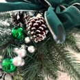 thumbnail image 4 of Corona de escalera de Navidad artificial que brilla intensamente con decoración de luces de cadena (verde) Wdftyju Para estrenar, 4 of 7