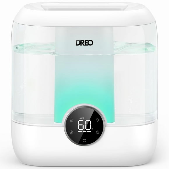 DREO 6L Top Fill Humidifiers for Bedroom, 60H Runtime 28 dB Quiet Supersized Cool Mist Air Humidifiers for Large Room, Baby Nurse