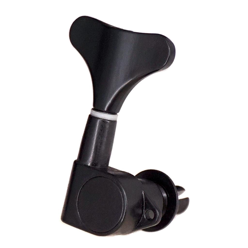 Sealed String Tuning Pegs Keys Machines Heads Electric Guitar Parts Replacement Compatible for 4/5/6 Strings - Black 2L3R
