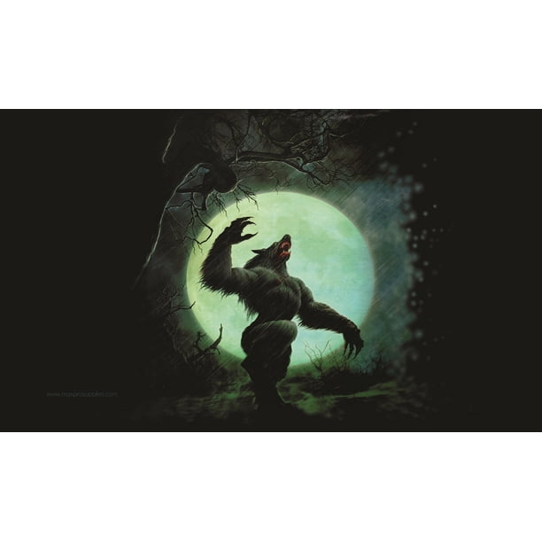 Max Pro Play Mat Full Moon Werewolf Premium Playmat For Mtg Force Of Will Walmart Com Walmart Com