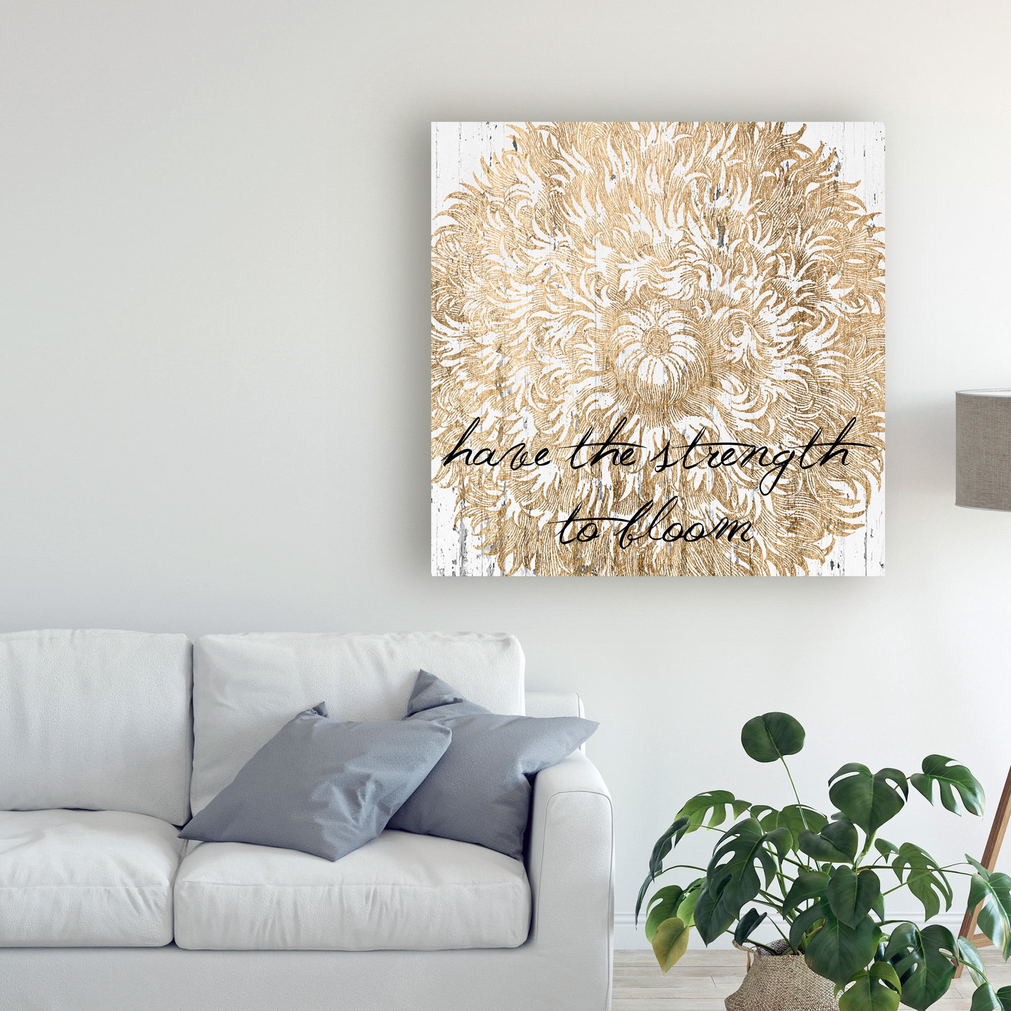 Trademark Fine Art 'Metallic Floral Quote II' Canvas Art by Jarman Fagalde