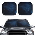 thumbnail image 2 of Saiise Blue Glitter Retro for Foldable Car Sun Shades (2-Pack) Offer Sun Protection with an Easy-fold Design for Convenient Windshield Shading-Large, 2 of 6