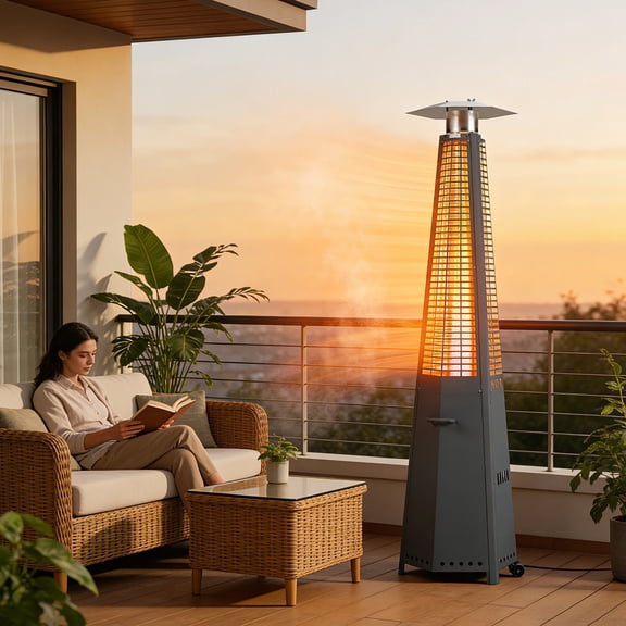 NIAIZEK Freestanding 48000 BTU Stainless Steel Propane Patio Heater