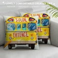 thumbnail image 3 of Qinduosi Student Gift Colored Pencils Square Pillowcase Decorative Throw Pillow Cover Cushion Case Material for Bed Sofa Classroom White, 3 of 5