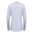 thumbnail image 3 of Women's Stripe Button Down Work Shirts (Blue Stripe L) Slim Fit Long Sleeve Poplin Shirt, 3 of 5