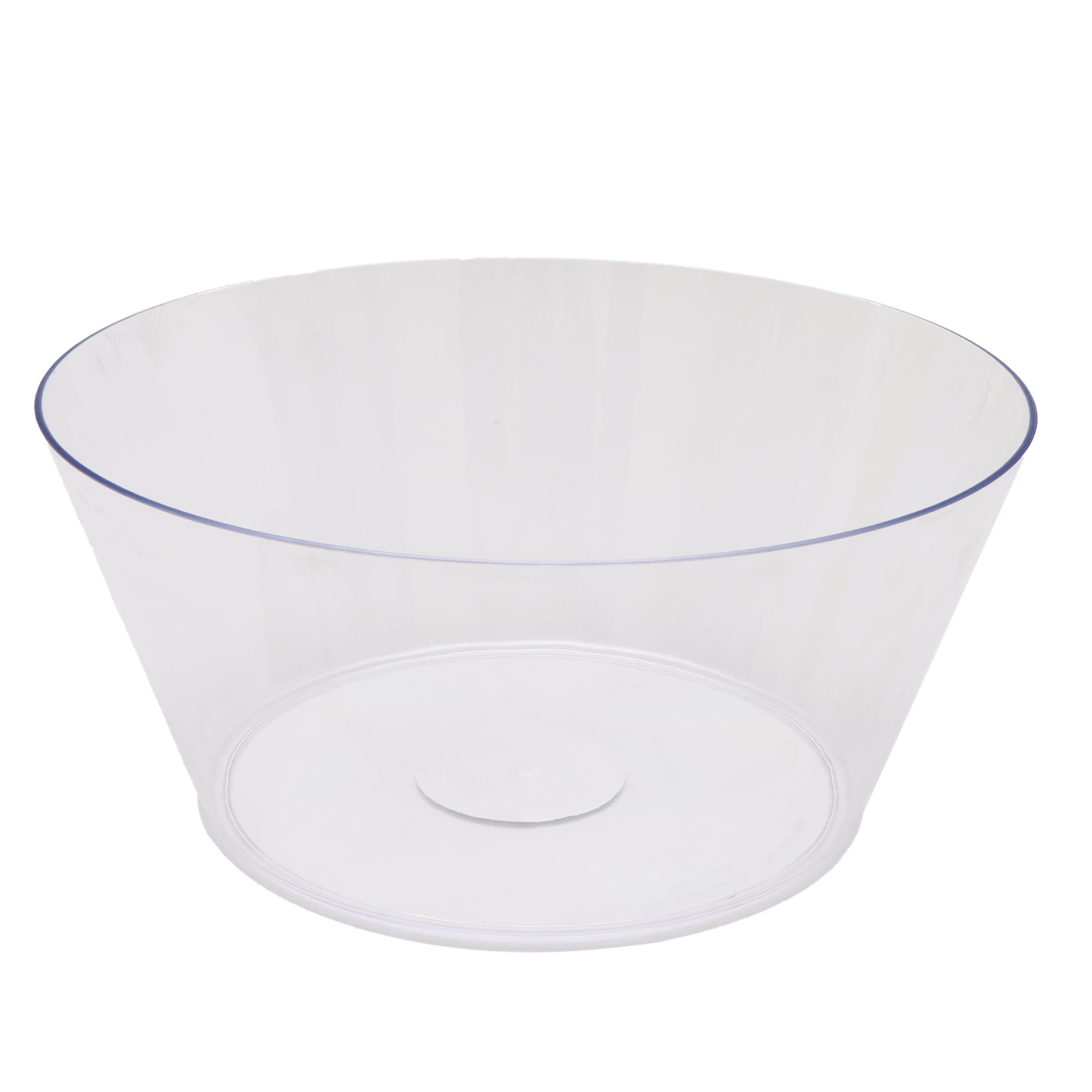 1 Count, 10 IN Clear Tapered Plastic Bowl, by Way To Celebrate