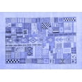 thumbnail image 1 of Ahgly Company Indoor Rectangle Abstract Blue Contemporary Area Rugs, 5' x 7', 1 of 4
