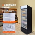 thumbnail image 6 of VEVOR Commercial Merchandiser Refrigerator, 9.7 Cu.Ft / 275L Beverage Refrigerator Cooler Merchandiser, Glass Door Display Refrigerator Upright Fridge with 4 Adjustable Shelve Lightbox, 6 of 8