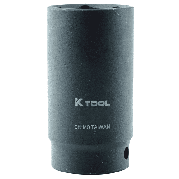 K-Tool 38227 27mm x 1/2" Drive 6pt Metric Deep Chrome-moly Impact Socket