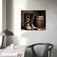 thumbnail image 4 of ONETECH Art for Cowboy Men Cowgirl Rustic Farmhouse Bathroom Poster - Boho Western Decor - Old West Ranch Room Decor - Cow Boy Girl Pictures Wall Art - Country Print - Southern Farm House Animal, 4 of 5