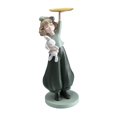 thumbnail image 3 of Bandeja de almacenamiento de escritorio con forma de estatua de niña, plato para dulces, artesanía multiusos, adorno de escritorio, figura decorativa Verde, 3 of 8